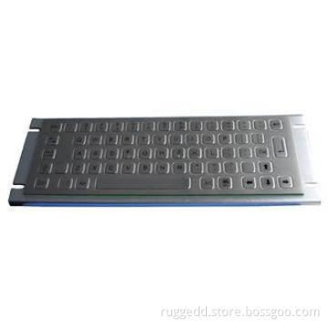 Vandal proof mini industrial metal computer keyboard with r